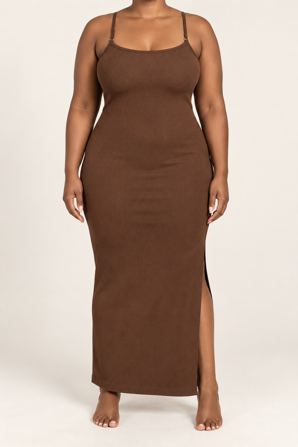 The Becoming Her Ribbed Maxi Dress