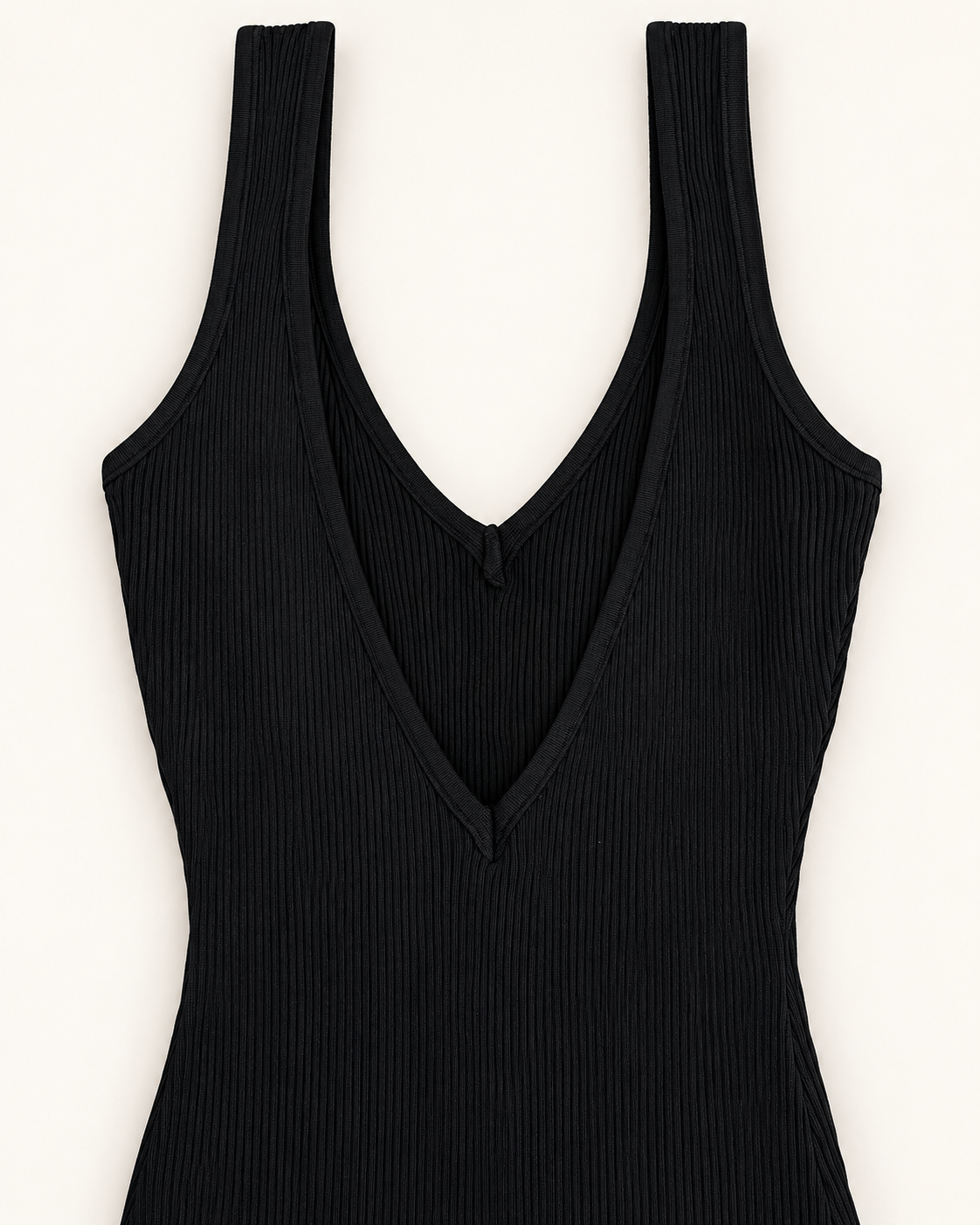 The Becoming Deep-V Ribbed Jumpsuit