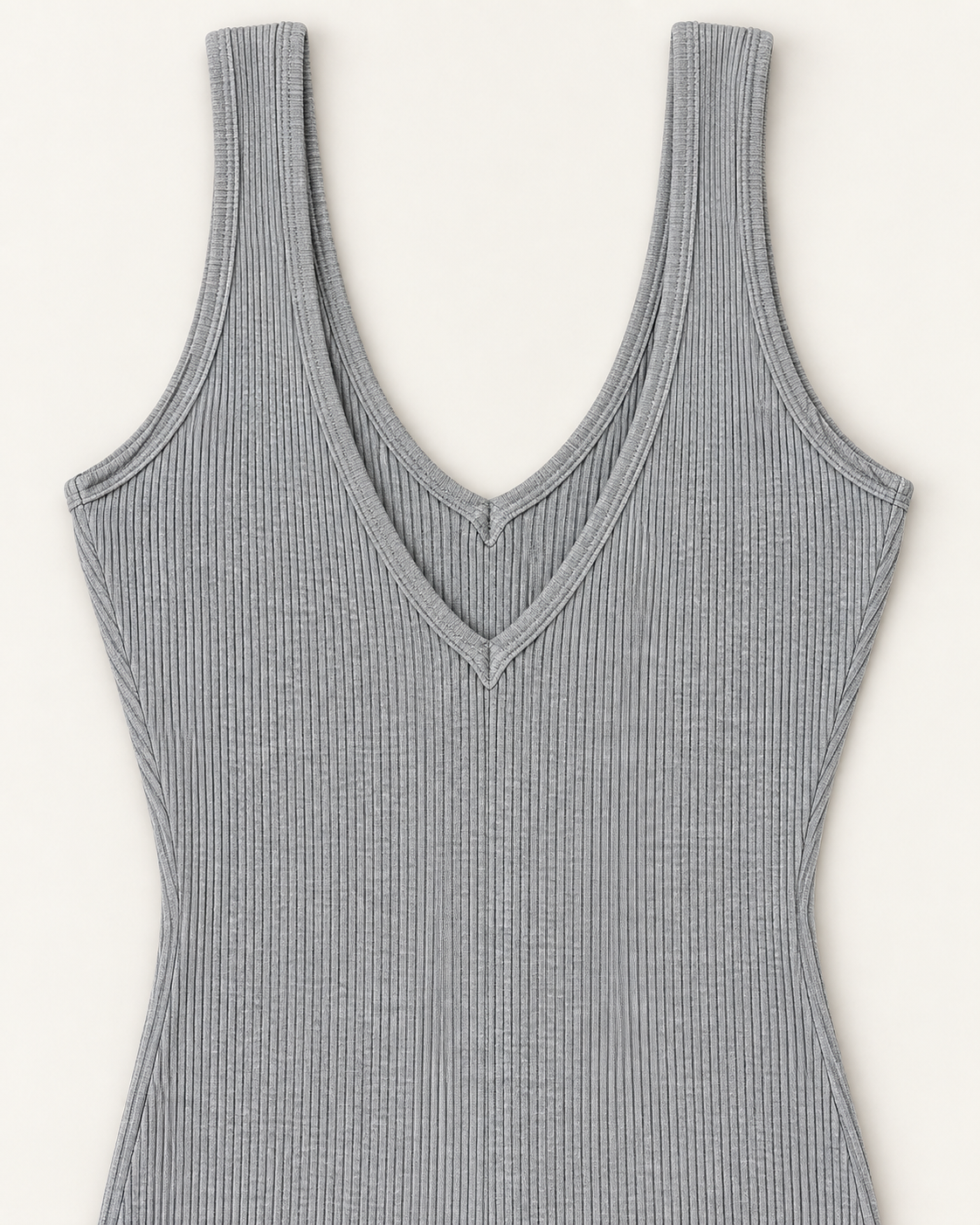 The Becoming Deep-V Ribbed Jumpsuit