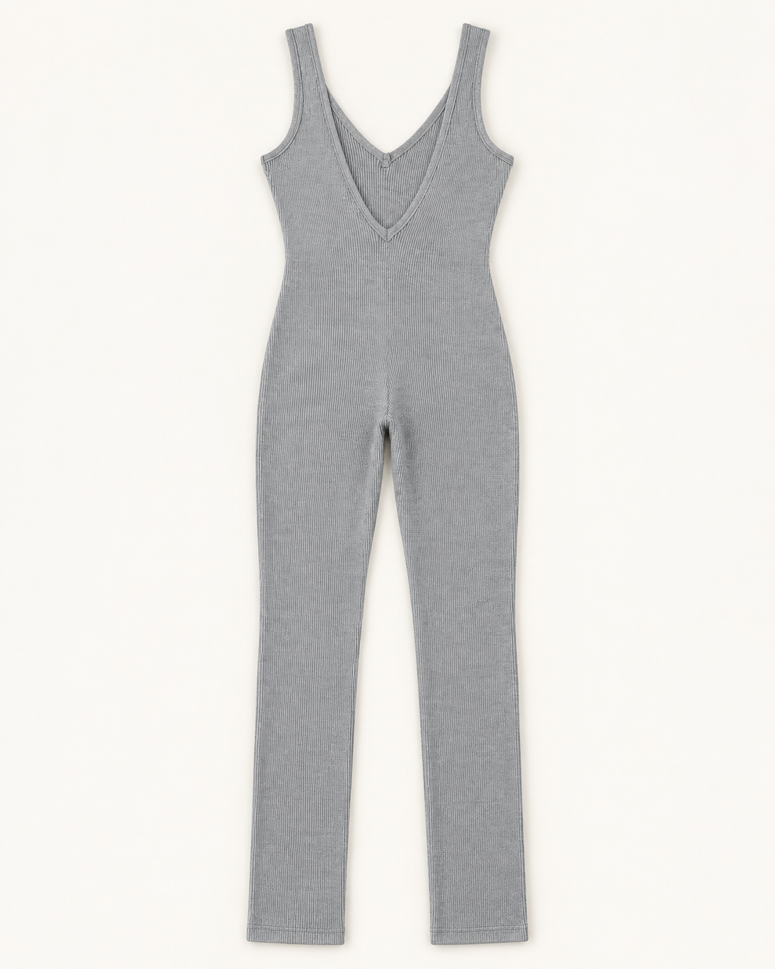 The Becoming Deep-V Ribbed Jumpsuit