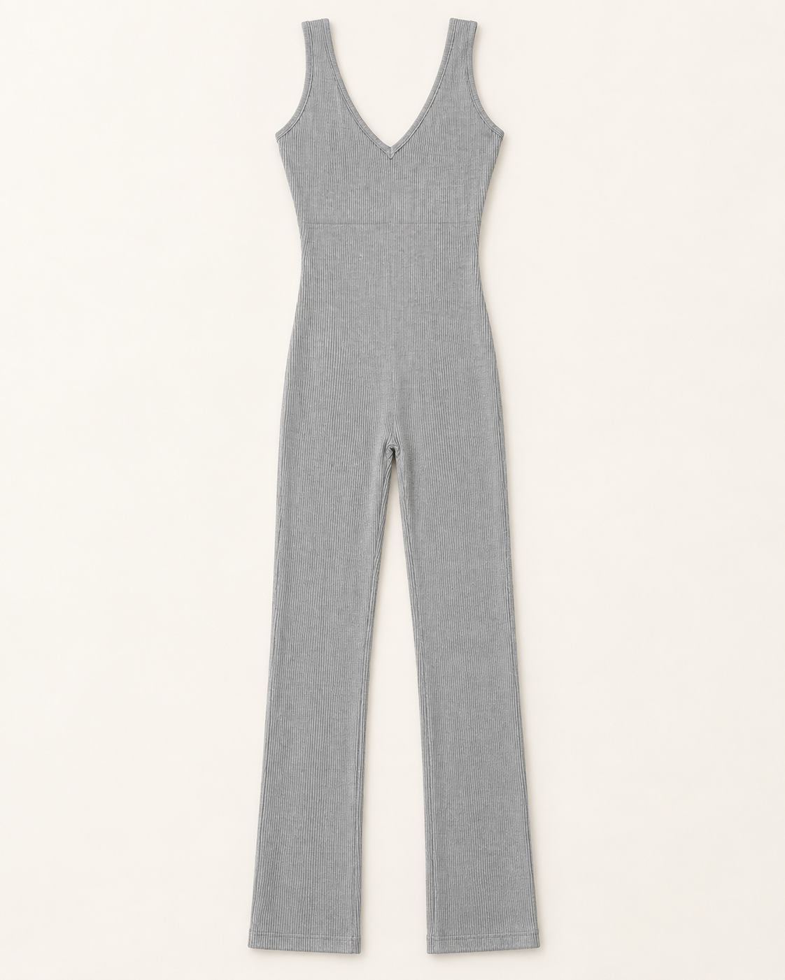 The Becoming Deep-V Ribbed Jumpsuit